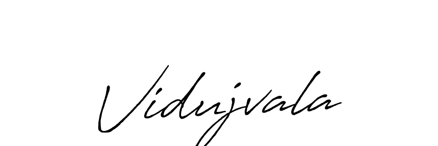 Use a signature maker to create a handwritten signature online. With this signature software, you can design (Antro_Vectra_Bolder) your own signature for name Vidujvala. Vidujvala signature style 7 images and pictures png