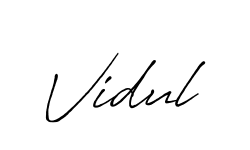 How to make Vidul signature? Antro_Vectra_Bolder is a professional autograph style. Create handwritten signature for Vidul name. Vidul signature style 7 images and pictures png