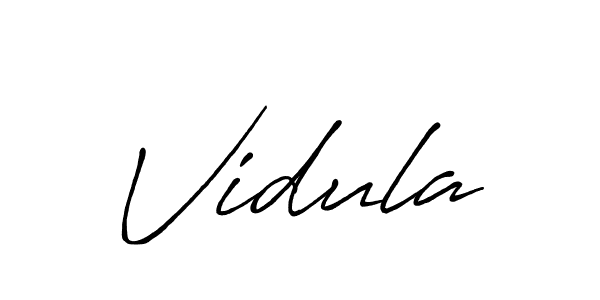 Create a beautiful signature design for name Vidula. With this signature (Antro_Vectra_Bolder) fonts, you can make a handwritten signature for free. Vidula signature style 7 images and pictures png