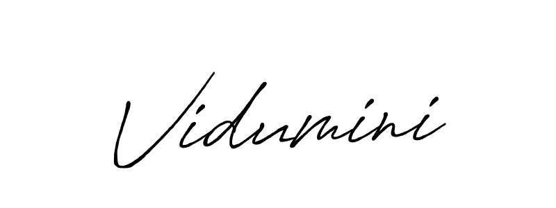 Vidumini stylish signature style. Best Handwritten Sign (Antro_Vectra_Bolder) for my name. Handwritten Signature Collection Ideas for my name Vidumini. Vidumini signature style 7 images and pictures png
