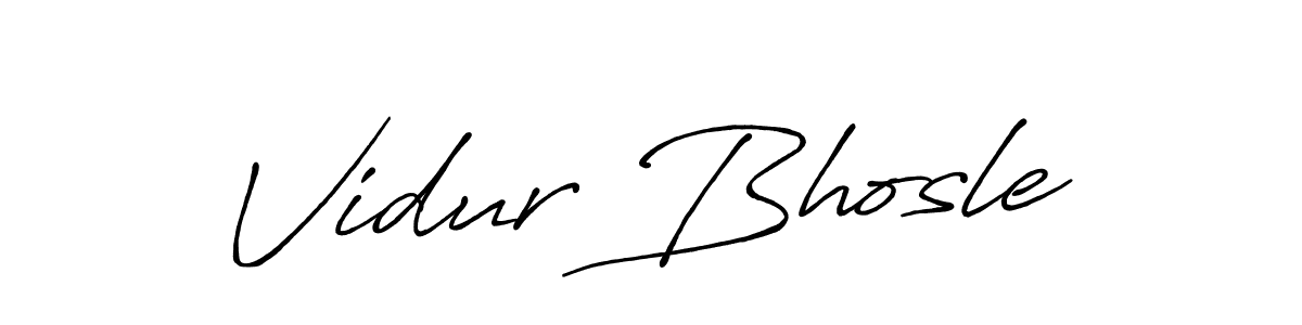 The best way (Antro_Vectra_Bolder) to make a short signature is to pick only two or three words in your name. The name Vidur Bhosle include a total of six letters. For converting this name. Vidur Bhosle signature style 7 images and pictures png