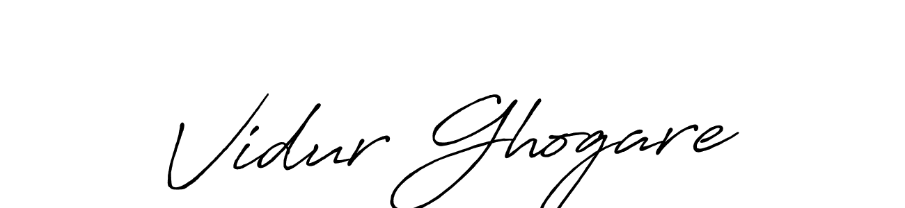 Use a signature maker to create a handwritten signature online. With this signature software, you can design (Antro_Vectra_Bolder) your own signature for name Vidur Ghogare. Vidur Ghogare signature style 7 images and pictures png