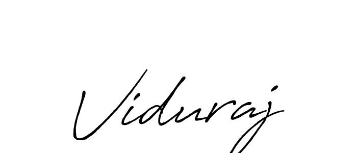 Design your own signature with our free online signature maker. With this signature software, you can create a handwritten (Antro_Vectra_Bolder) signature for name Viduraj. Viduraj signature style 7 images and pictures png