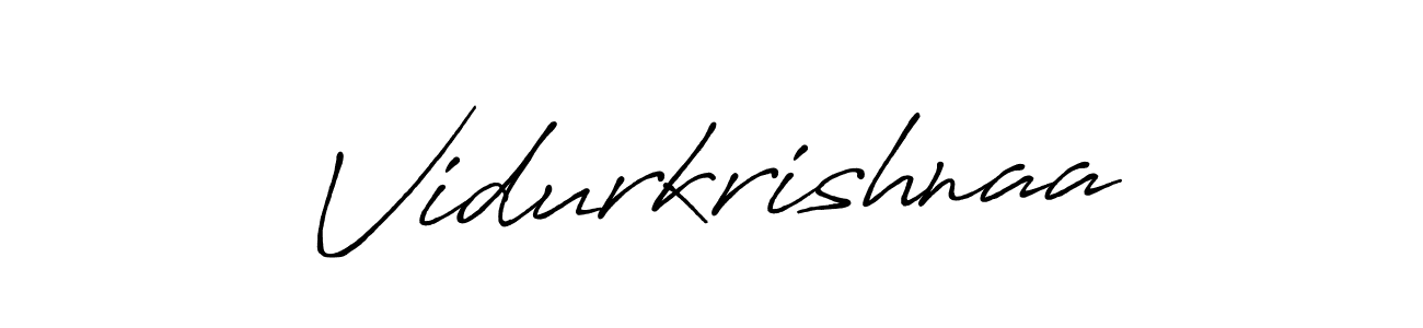 How to make Vidurkrishnaa signature? Antro_Vectra_Bolder is a professional autograph style. Create handwritten signature for Vidurkrishnaa name. Vidurkrishnaa signature style 7 images and pictures png