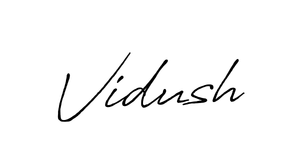 Vidush stylish signature style. Best Handwritten Sign (Antro_Vectra_Bolder) for my name. Handwritten Signature Collection Ideas for my name Vidush. Vidush signature style 7 images and pictures png