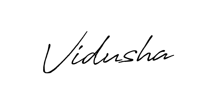 How to make Vidusha name signature. Use Antro_Vectra_Bolder style for creating short signs online. This is the latest handwritten sign. Vidusha signature style 7 images and pictures png