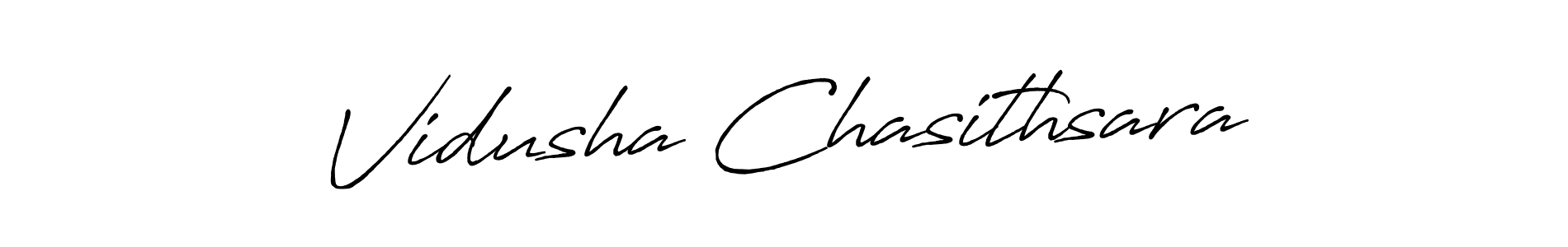How to make Vidusha Chasithsara signature? Antro_Vectra_Bolder is a professional autograph style. Create handwritten signature for Vidusha Chasithsara name. Vidusha Chasithsara signature style 7 images and pictures png