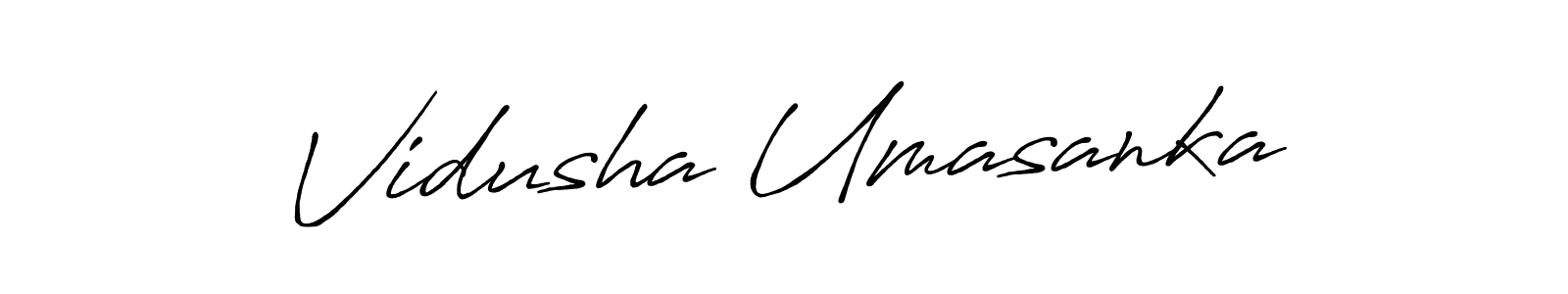 You should practise on your own different ways (Antro_Vectra_Bolder) to write your name (Vidusha Umasanka) in signature. don't let someone else do it for you. Vidusha Umasanka signature style 7 images and pictures png