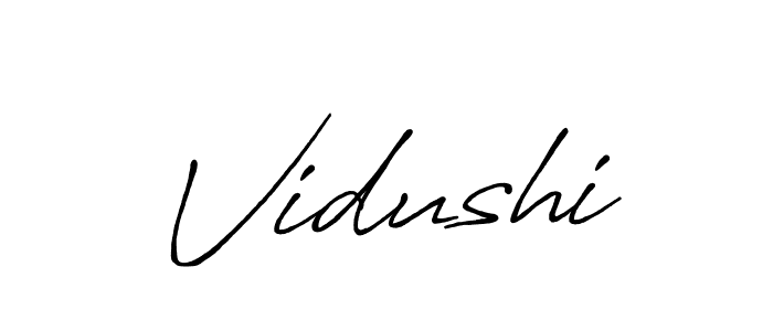 How to make Vidushi signature? Antro_Vectra_Bolder is a professional autograph style. Create handwritten signature for Vidushi name. Vidushi signature style 7 images and pictures png