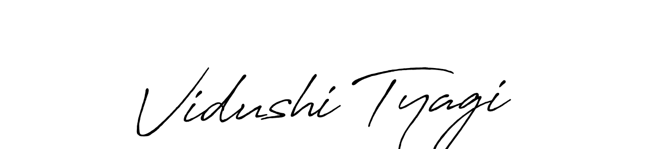 You should practise on your own different ways (Antro_Vectra_Bolder) to write your name (Vidushi Tyagi) in signature. don't let someone else do it for you. Vidushi Tyagi signature style 7 images and pictures png