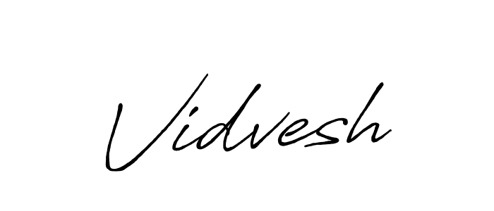 Design your own signature with our free online signature maker. With this signature software, you can create a handwritten (Antro_Vectra_Bolder) signature for name Vidvesh. Vidvesh signature style 7 images and pictures png