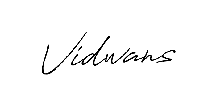 Create a beautiful signature design for name Vidwans. With this signature (Antro_Vectra_Bolder) fonts, you can make a handwritten signature for free. Vidwans signature style 7 images and pictures png
