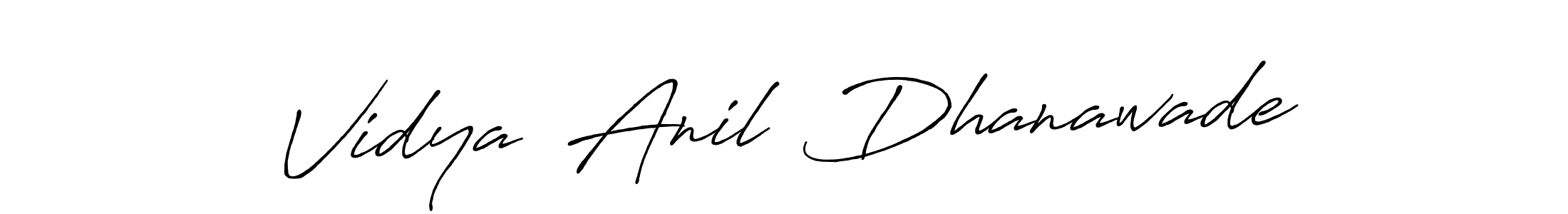Vidya  Anil  Dhanawade stylish signature style. Best Handwritten Sign (Antro_Vectra_Bolder) for my name. Handwritten Signature Collection Ideas for my name Vidya  Anil  Dhanawade. Vidya  Anil  Dhanawade signature style 7 images and pictures png