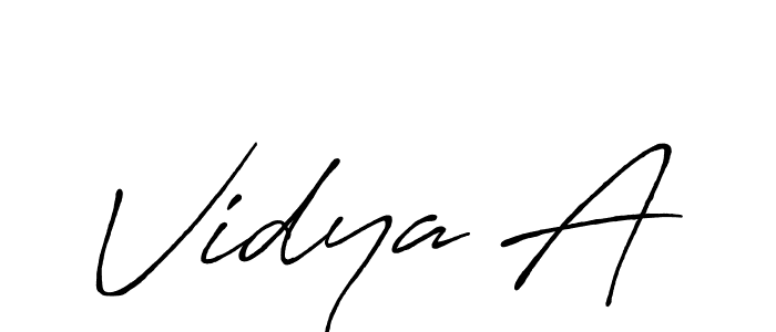 if you are searching for the best signature style for your name Vidya A. so please give up your signature search. here we have designed multiple signature styles  using Antro_Vectra_Bolder. Vidya A signature style 7 images and pictures png