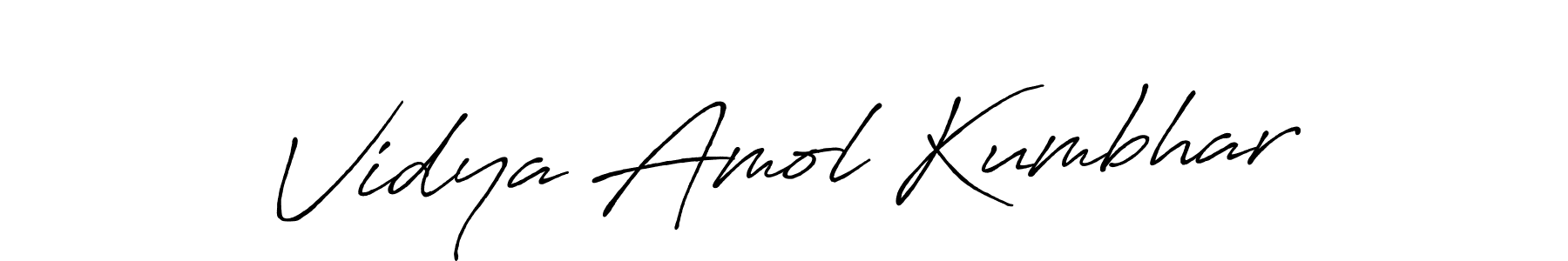 Also You can easily find your signature by using the search form. We will create Vidya Amol Kumbhar name handwritten signature images for you free of cost using Antro_Vectra_Bolder sign style. Vidya Amol Kumbhar signature style 7 images and pictures png