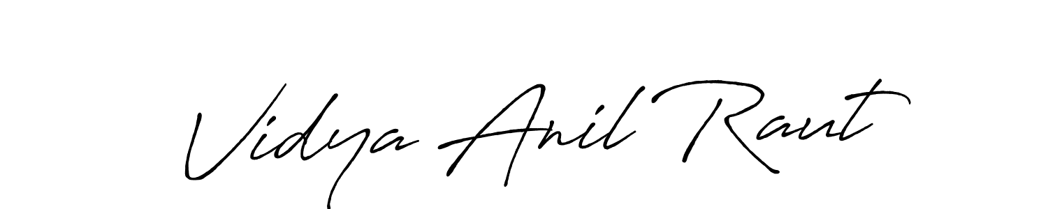 Make a beautiful signature design for name Vidya Anil Raut. Use this online signature maker to create a handwritten signature for free. Vidya Anil Raut signature style 7 images and pictures png