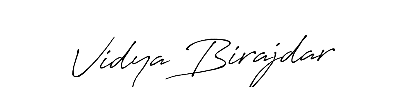 Also we have Vidya Birajdar name is the best signature style. Create professional handwritten signature collection using Antro_Vectra_Bolder autograph style. Vidya Birajdar signature style 7 images and pictures png