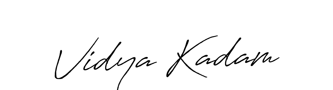 Antro_Vectra_Bolder is a professional signature style that is perfect for those who want to add a touch of class to their signature. It is also a great choice for those who want to make their signature more unique. Get Vidya Kadam name to fancy signature for free. Vidya Kadam signature style 7 images and pictures png