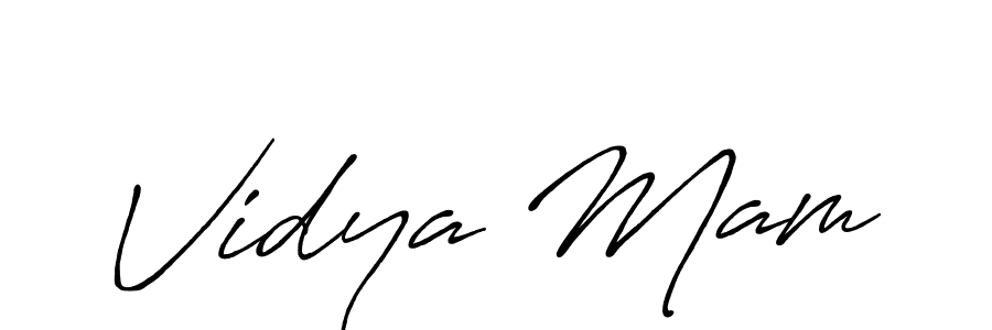 It looks lik you need a new signature style for name Vidya Mam. Design unique handwritten (Antro_Vectra_Bolder) signature with our free signature maker in just a few clicks. Vidya Mam signature style 7 images and pictures png