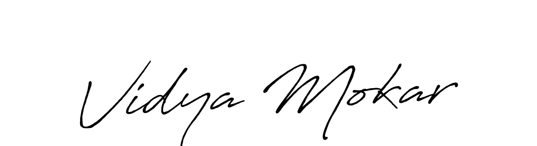 The best way (Antro_Vectra_Bolder) to make a short signature is to pick only two or three words in your name. The name Vidya Mokar include a total of six letters. For converting this name. Vidya Mokar signature style 7 images and pictures png