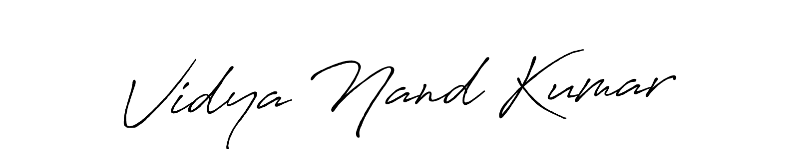 Vidya Nand Kumar stylish signature style. Best Handwritten Sign (Antro_Vectra_Bolder) for my name. Handwritten Signature Collection Ideas for my name Vidya Nand Kumar. Vidya Nand Kumar signature style 7 images and pictures png