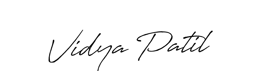 Design your own signature with our free online signature maker. With this signature software, you can create a handwritten (Antro_Vectra_Bolder) signature for name Vidya Patil. Vidya Patil signature style 7 images and pictures png