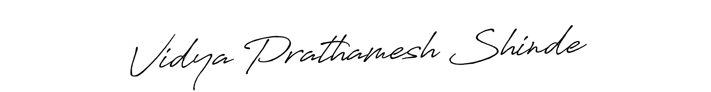Make a beautiful signature design for name Vidya Prathamesh Shinde. With this signature (Antro_Vectra_Bolder) style, you can create a handwritten signature for free. Vidya Prathamesh Shinde signature style 7 images and pictures png