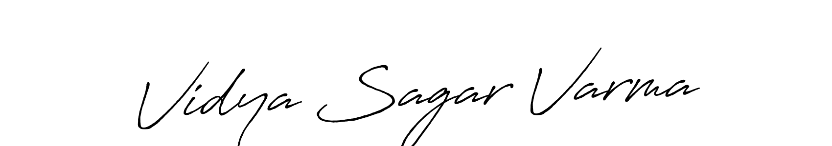 Create a beautiful signature design for name Vidya Sagar Varma. With this signature (Antro_Vectra_Bolder) fonts, you can make a handwritten signature for free. Vidya Sagar Varma signature style 7 images and pictures png