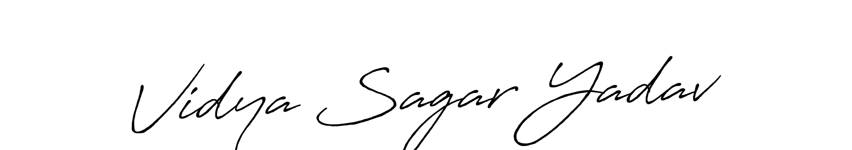 Make a beautiful signature design for name Vidya Sagar Yadav. With this signature (Antro_Vectra_Bolder) style, you can create a handwritten signature for free. Vidya Sagar Yadav signature style 7 images and pictures png