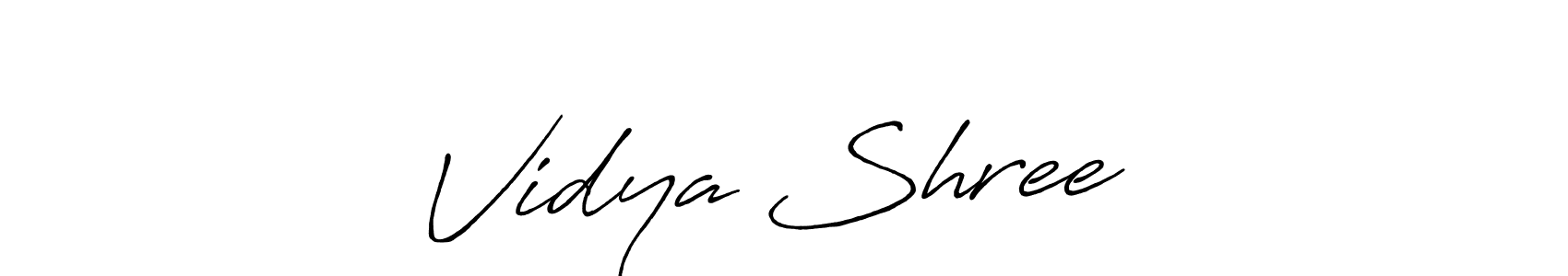 How to make Vidya Shree❤️ name signature. Use Antro_Vectra_Bolder style for creating short signs online. This is the latest handwritten sign. Vidya Shree❤️ signature style 7 images and pictures png