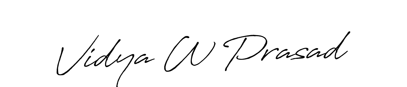 Antro_Vectra_Bolder is a professional signature style that is perfect for those who want to add a touch of class to their signature. It is also a great choice for those who want to make their signature more unique. Get Vidya W Prasad name to fancy signature for free. Vidya W Prasad signature style 7 images and pictures png