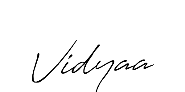 How to make Vidyaa signature? Antro_Vectra_Bolder is a professional autograph style. Create handwritten signature for Vidyaa name. Vidyaa signature style 7 images and pictures png