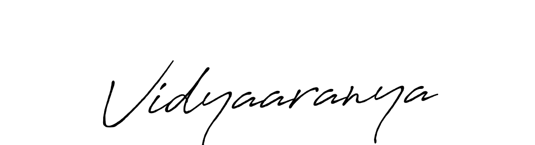 Vidyaaranya stylish signature style. Best Handwritten Sign (Antro_Vectra_Bolder) for my name. Handwritten Signature Collection Ideas for my name Vidyaaranya. Vidyaaranya signature style 7 images and pictures png