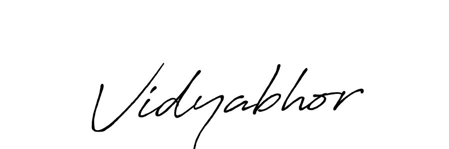 Use a signature maker to create a handwritten signature online. With this signature software, you can design (Antro_Vectra_Bolder) your own signature for name Vidyabhor. Vidyabhor signature style 7 images and pictures png