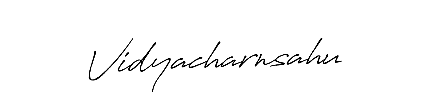 Use a signature maker to create a handwritten signature online. With this signature software, you can design (Antro_Vectra_Bolder) your own signature for name Vidyacharnsahu. Vidyacharnsahu signature style 7 images and pictures png