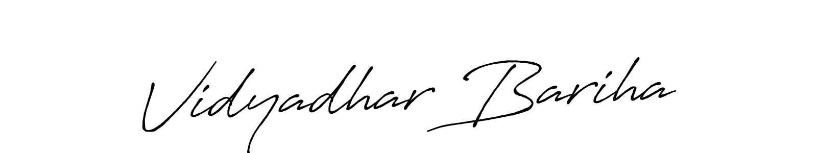Make a beautiful signature design for name Vidyadhar Bariha. With this signature (Antro_Vectra_Bolder) style, you can create a handwritten signature for free. Vidyadhar Bariha signature style 7 images and pictures png