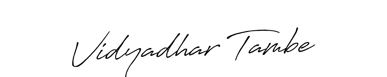 Also You can easily find your signature by using the search form. We will create Vidyadhar Tambe name handwritten signature images for you free of cost using Antro_Vectra_Bolder sign style. Vidyadhar Tambe signature style 7 images and pictures png