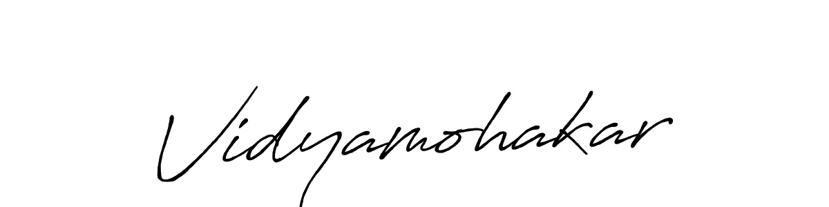 Vidyamohakar stylish signature style. Best Handwritten Sign (Antro_Vectra_Bolder) for my name. Handwritten Signature Collection Ideas for my name Vidyamohakar. Vidyamohakar signature style 7 images and pictures png
