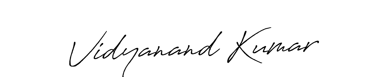 Create a beautiful signature design for name Vidyanand Kumar. With this signature (Antro_Vectra_Bolder) fonts, you can make a handwritten signature for free. Vidyanand Kumar signature style 7 images and pictures png