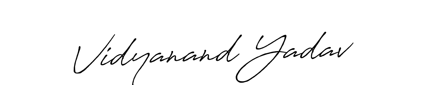 Vidyanand Yadav stylish signature style. Best Handwritten Sign (Antro_Vectra_Bolder) for my name. Handwritten Signature Collection Ideas for my name Vidyanand Yadav. Vidyanand Yadav signature style 7 images and pictures png