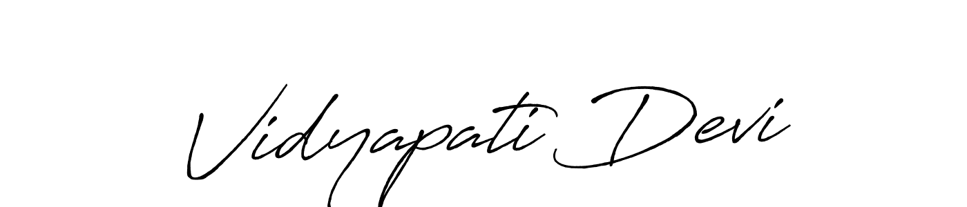 How to make Vidyapati Devi name signature. Use Antro_Vectra_Bolder style for creating short signs online. This is the latest handwritten sign. Vidyapati Devi signature style 7 images and pictures png