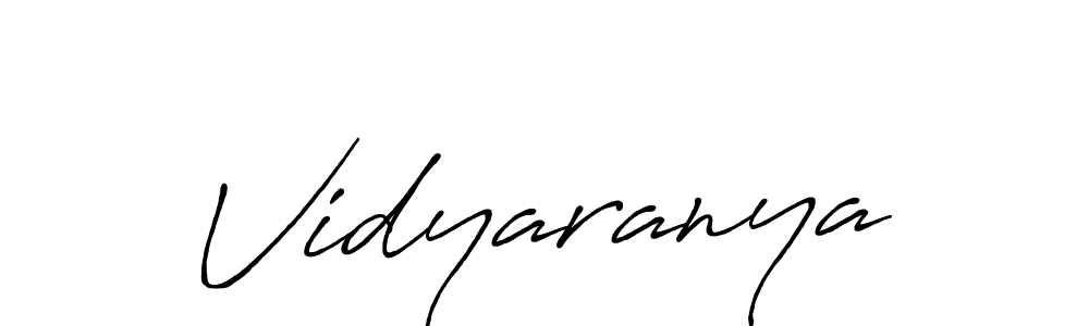 Vidyaranya stylish signature style. Best Handwritten Sign (Antro_Vectra_Bolder) for my name. Handwritten Signature Collection Ideas for my name Vidyaranya. Vidyaranya signature style 7 images and pictures png