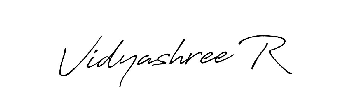 Here are the top 10 professional signature styles for the name Vidyashree R. These are the best autograph styles you can use for your name. Vidyashree R signature style 7 images and pictures png