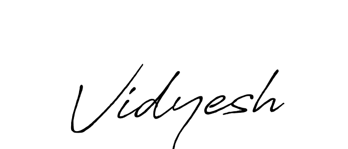 How to make Vidyesh signature? Antro_Vectra_Bolder is a professional autograph style. Create handwritten signature for Vidyesh name. Vidyesh signature style 7 images and pictures png