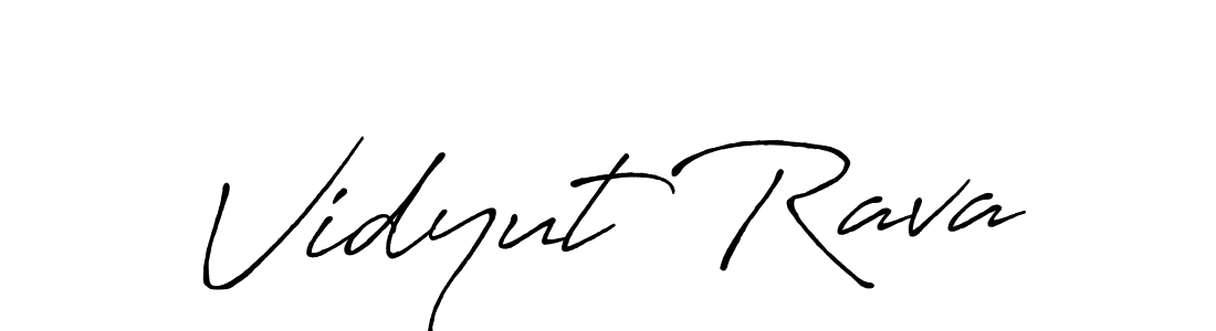 Design your own signature with our free online signature maker. With this signature software, you can create a handwritten (Antro_Vectra_Bolder) signature for name Vidyut Rava. Vidyut Rava signature style 7 images and pictures png