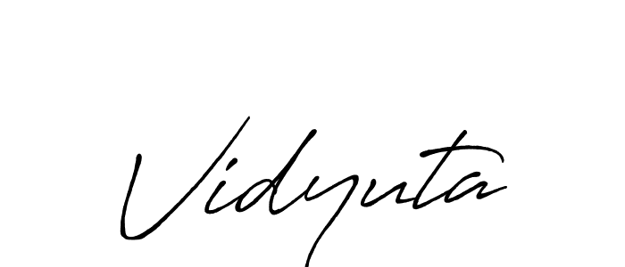 How to make Vidyuta signature? Antro_Vectra_Bolder is a professional autograph style. Create handwritten signature for Vidyuta name. Vidyuta signature style 7 images and pictures png