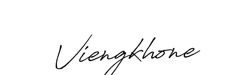 Create a beautiful signature design for name Viengkhone. With this signature (Antro_Vectra_Bolder) fonts, you can make a handwritten signature for free. Viengkhone signature style 7 images and pictures png
