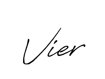 Make a beautiful signature design for name Vier. With this signature (Antro_Vectra_Bolder) style, you can create a handwritten signature for free. Vier signature style 7 images and pictures png