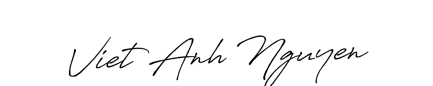 How to make Viet Anh Nguyen name signature. Use Antro_Vectra_Bolder style for creating short signs online. This is the latest handwritten sign. Viet Anh Nguyen signature style 7 images and pictures png