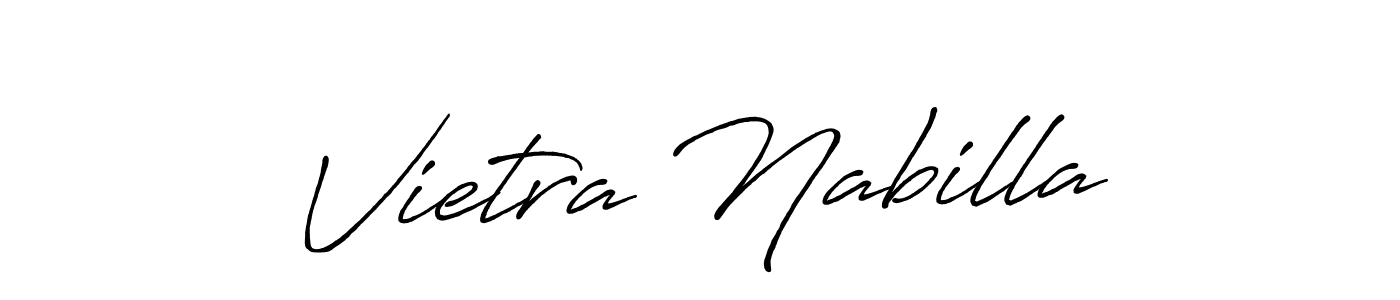 Also You can easily find your signature by using the search form. We will create Vietra Nabilla name handwritten signature images for you free of cost using Antro_Vectra_Bolder sign style. Vietra Nabilla signature style 7 images and pictures png